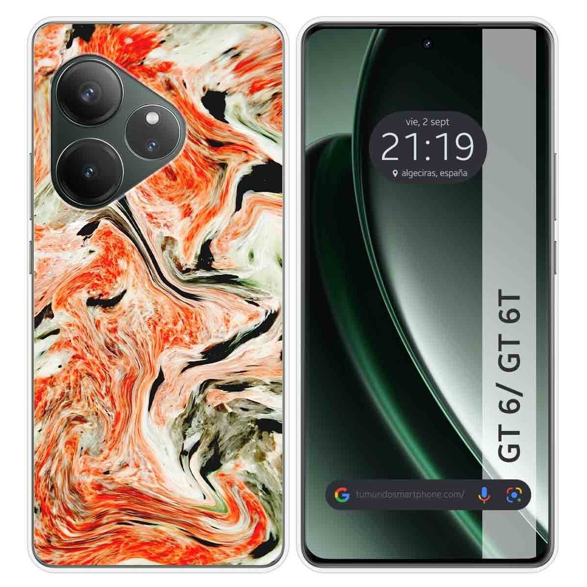 Funda Silicona para Realme GT 6 / GT 6T 5G diseño Mármol 12 Dibujos