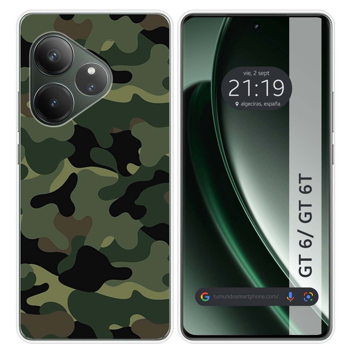 Funda Silicona para Realme GT 6 / GT 6T 5G diseño Camuflaje Dibujos