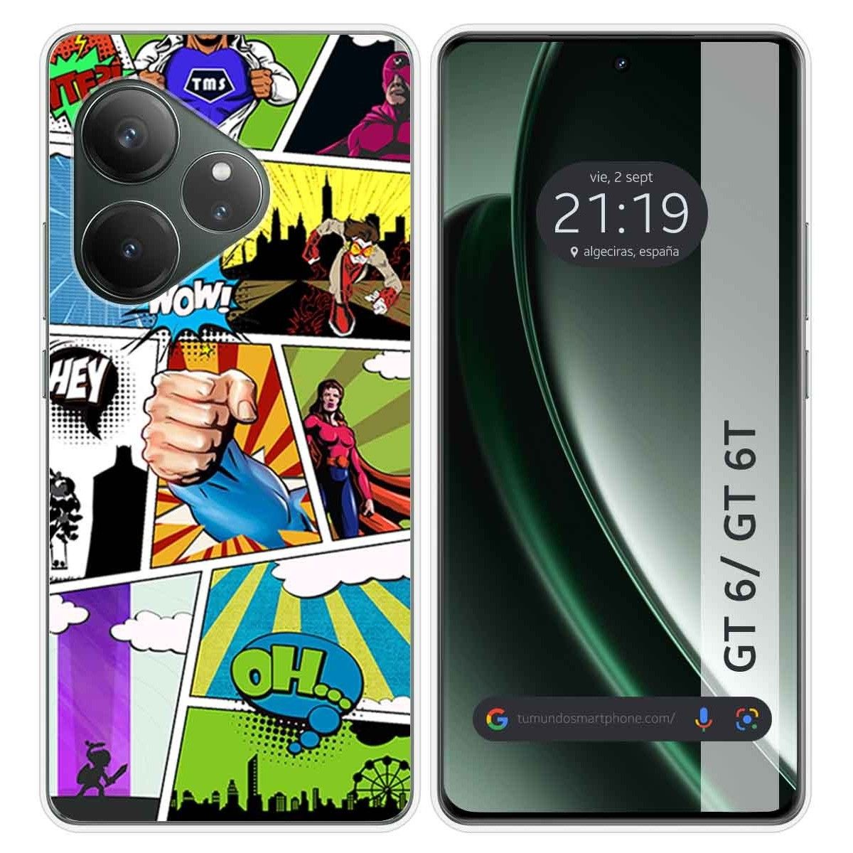 Funda Silicona para Realme GT 6 / GT 6T 5G diseño Comic Dibujos