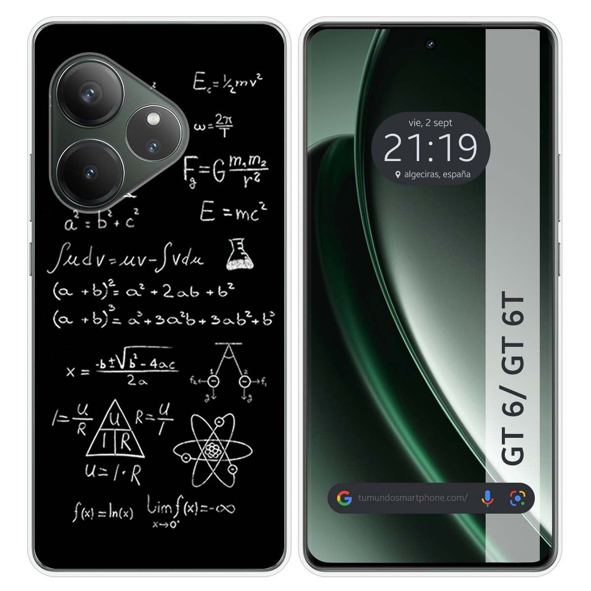 Funda Silicona para Realme GT 6 / GT 6T 5G diseño Formulas Dibujos