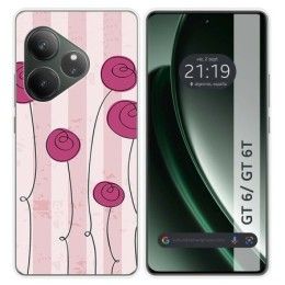 Funda Silicona para Realme GT 6 / GT 6T 5G diseño Flores Vintage Dibujos