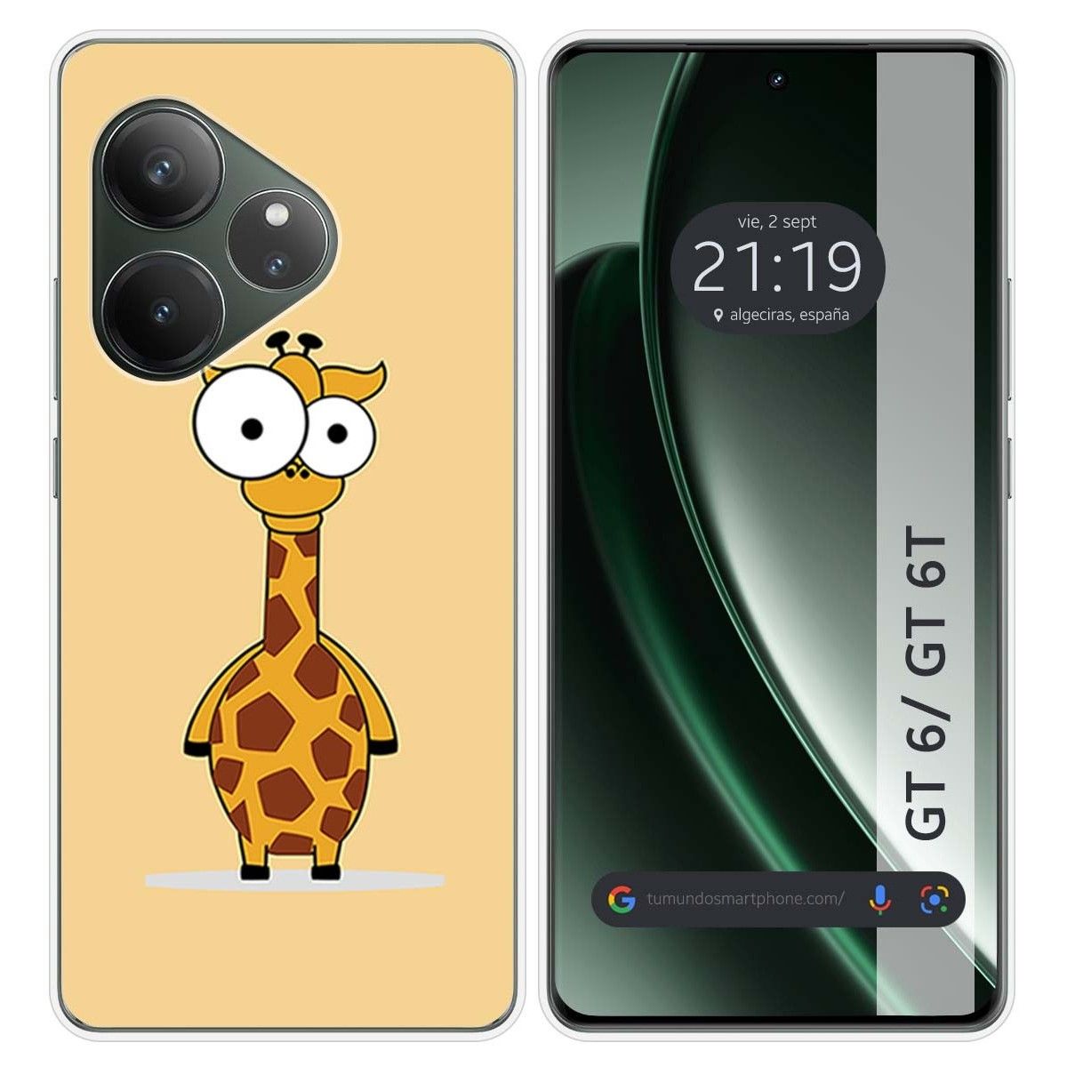 Funda Silicona para Realme GT 6 / GT 6T 5G diseño Jirafa Dibujos