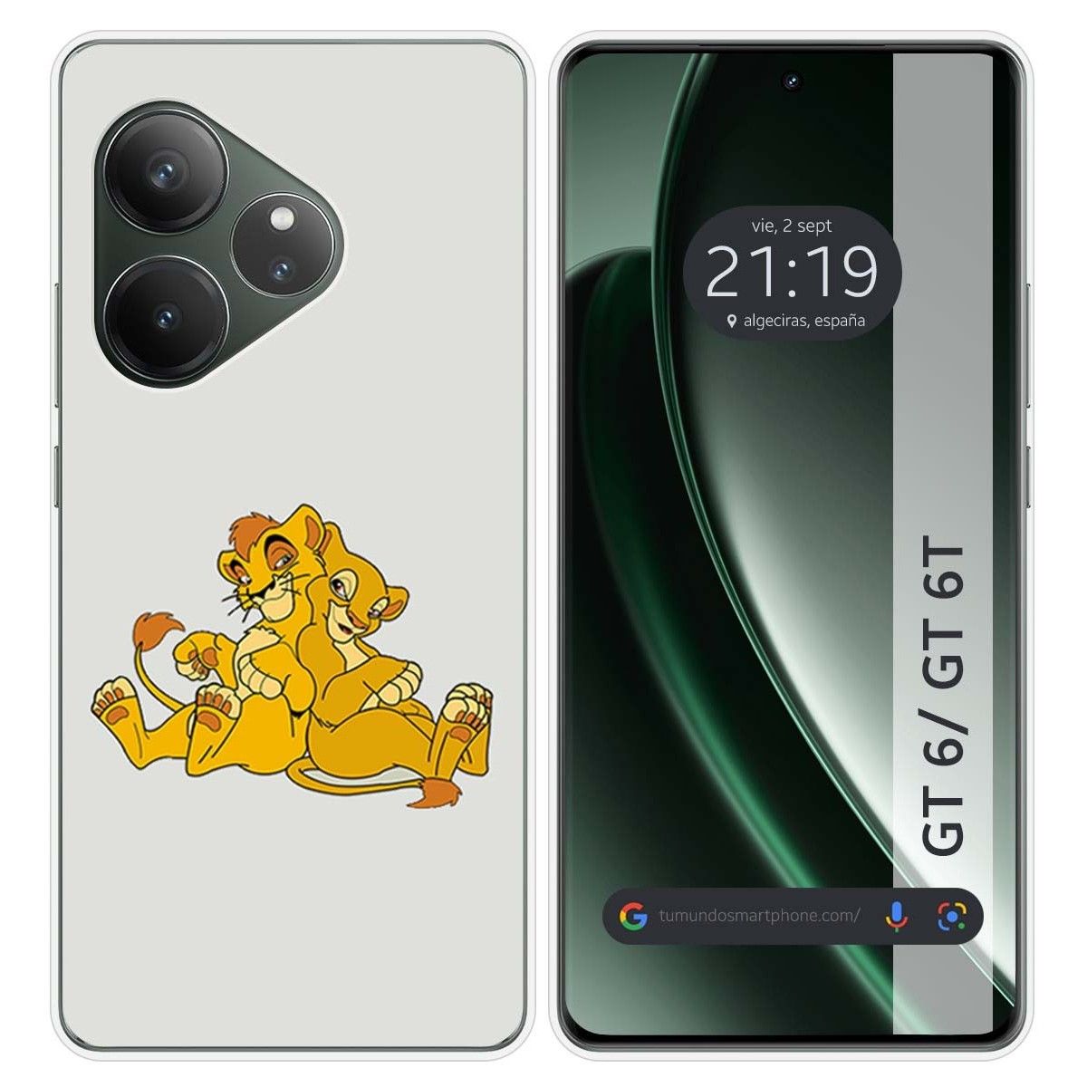 Funda Silicona para Realme GT 6 / GT 6T 5G diseño Leones Dibujos