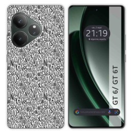 Funda Silicona para Realme GT 6 / GT 6T 5G diseño Letras Dibujos