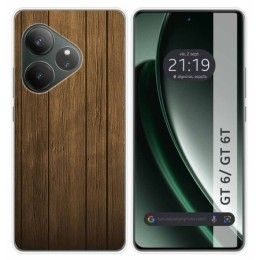 Funda Silicona para Realme GT 6 / GT 6T 5G diseño Madera Dibujos