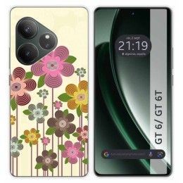 Funda Silicona para Realme GT 6 / GT 6T 5G diseño Primavera En Flor Dibujos