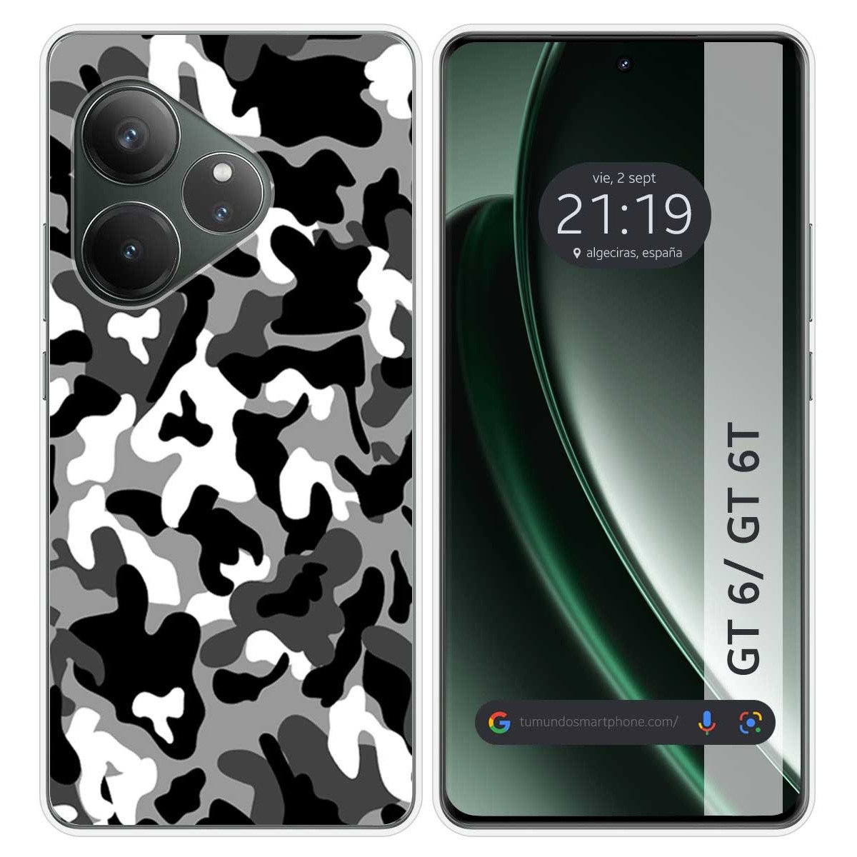 Funda Silicona para Realme GT 6 / GT 6T 5G diseño Snow Camuflaje Dibujos