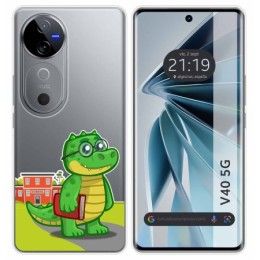 Funda Silicona Transparente para Vivo V40 5G diseño Coco Dibujos