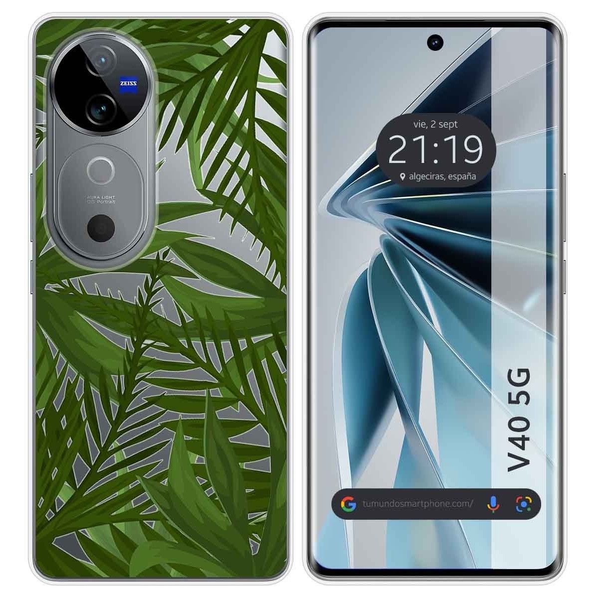 Funda Silicona Transparente para Vivo V40 5G diseño Jungla Dibujos