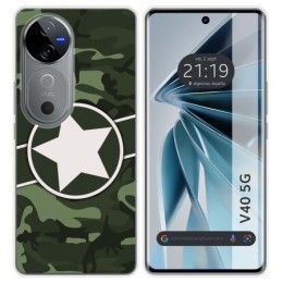 Funda Silicona para Vivo V40 5G diseño Camuflaje 01 Dibujos