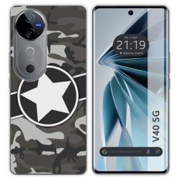 Funda Silicona para Vivo V40 5G diseño Camuflaje 02 Dibujos