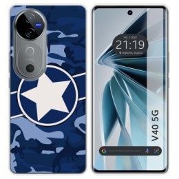 Funda Silicona para Vivo V40 5G diseño Camuflaje 03 Dibujos