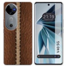 Funda Silicona para Vivo V40 5G diseño Cuero 01 Dibujos