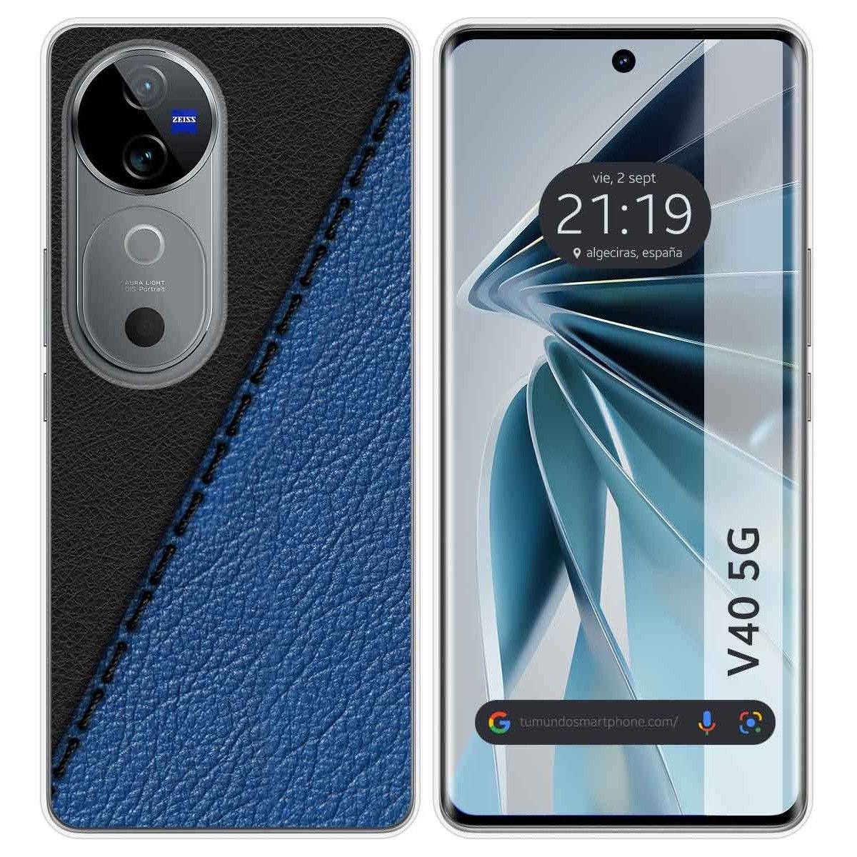 Funda Silicona para Vivo V40 5G diseño Cuero 02 Dibujos