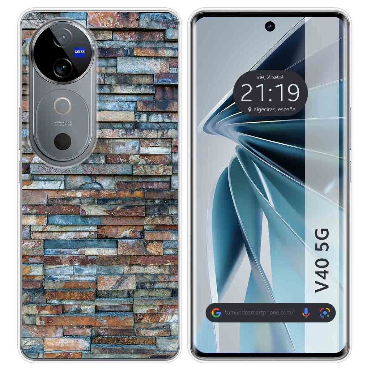 Funda Silicona para Vivo V40 5G diseño Ladrillo 05 Dibujos