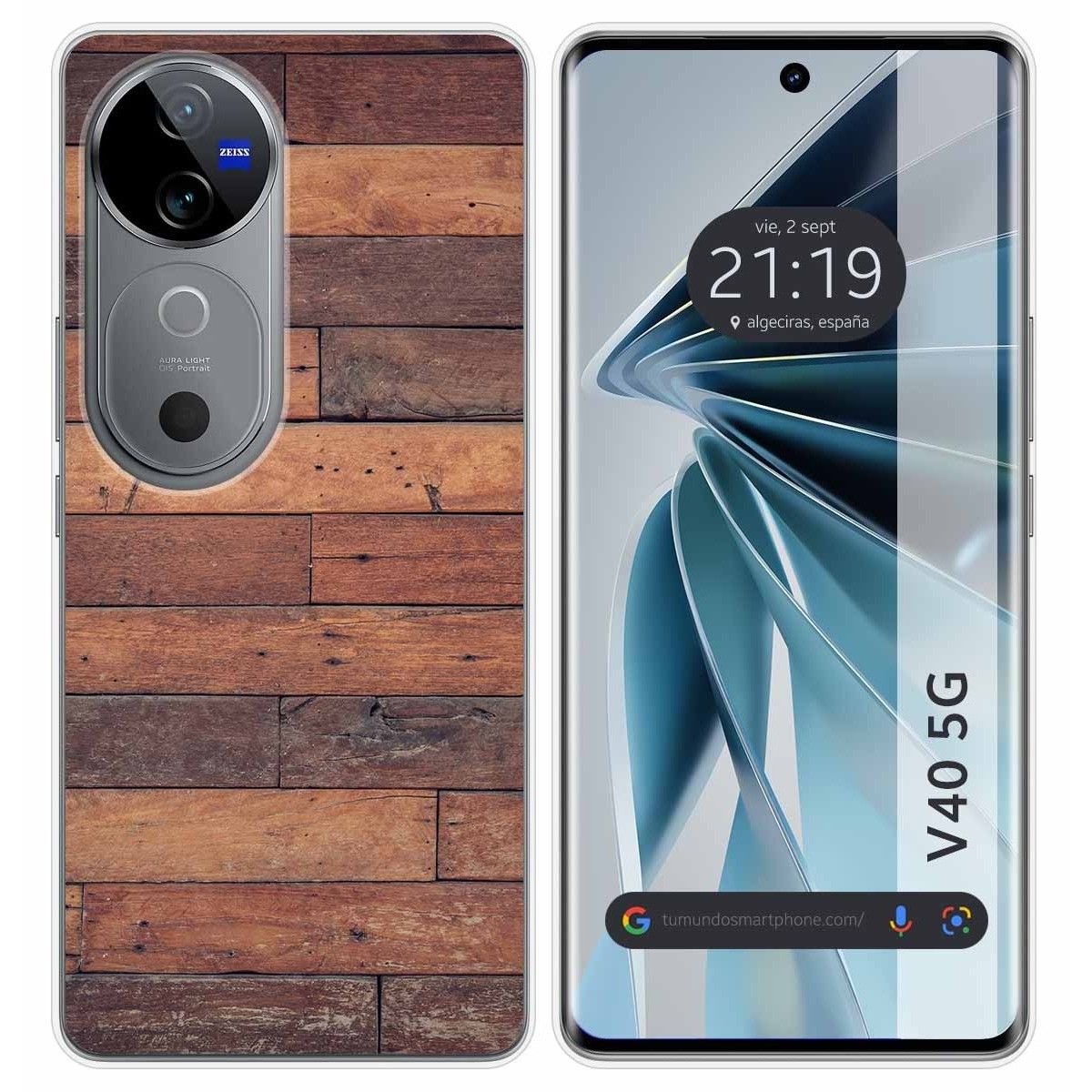 Funda Silicona para Vivo V40 5G diseño Madera 03 Dibujos