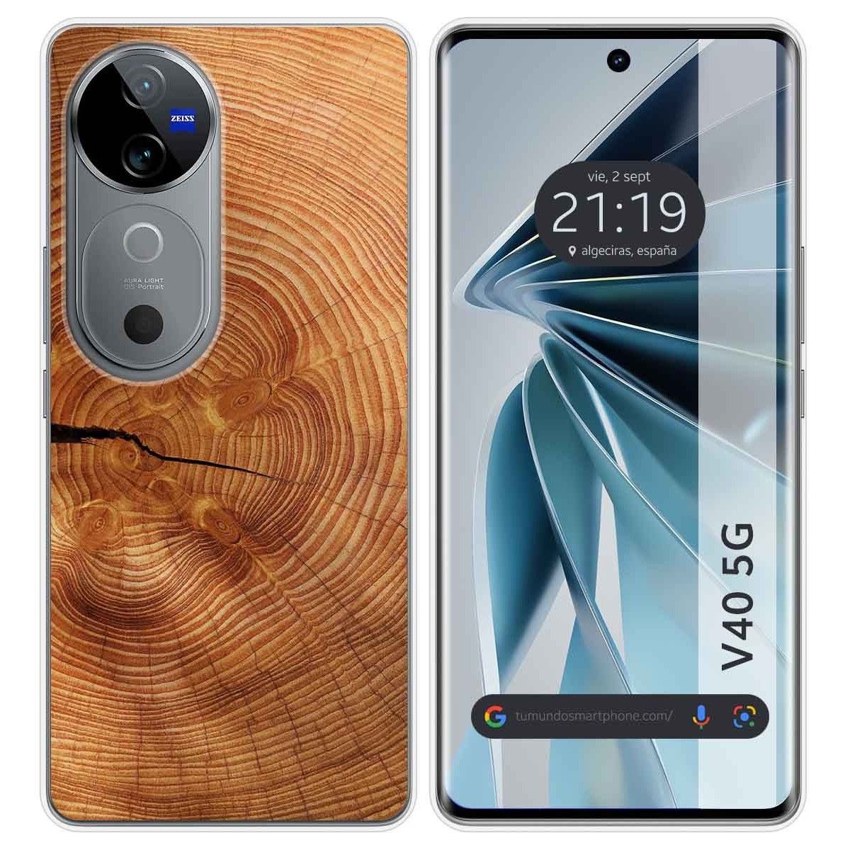 Funda Silicona para Vivo V40 5G diseño Madera 04 Dibujos