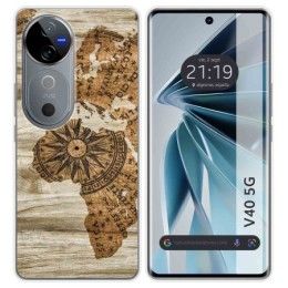 Funda Silicona para Vivo V40 5G diseño Madera 07 Dibujos