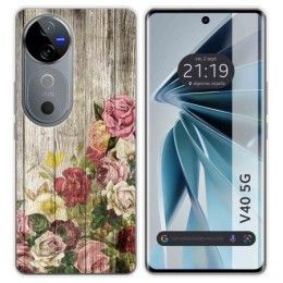 Funda Silicona para Vivo V40 5G diseño Madera 08 Dibujos