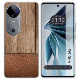 Funda Silicona para Vivo V40 5G diseño Madera 09 Dibujos