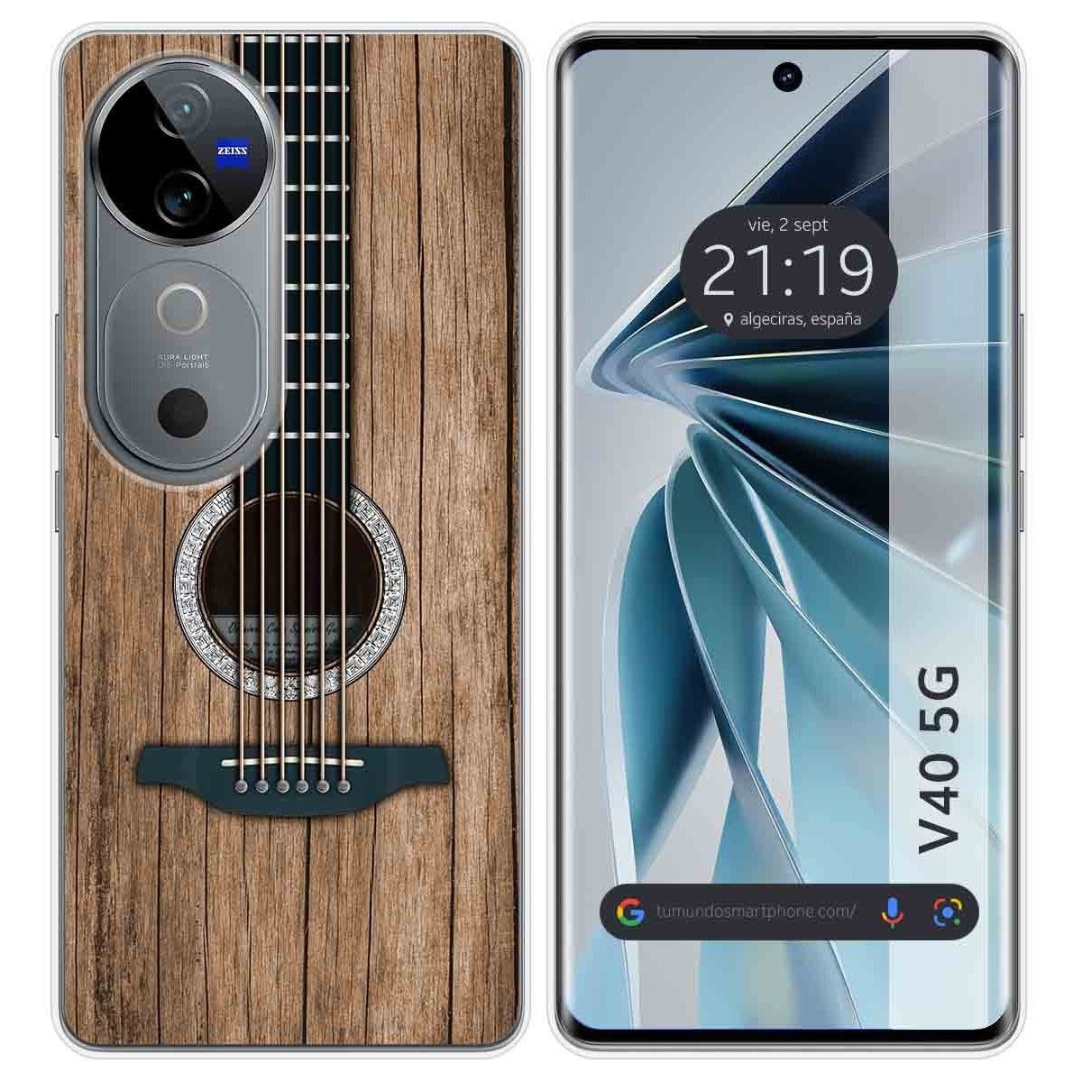 Funda Silicona para Vivo V40 5G diseño Madera 11 Dibujos