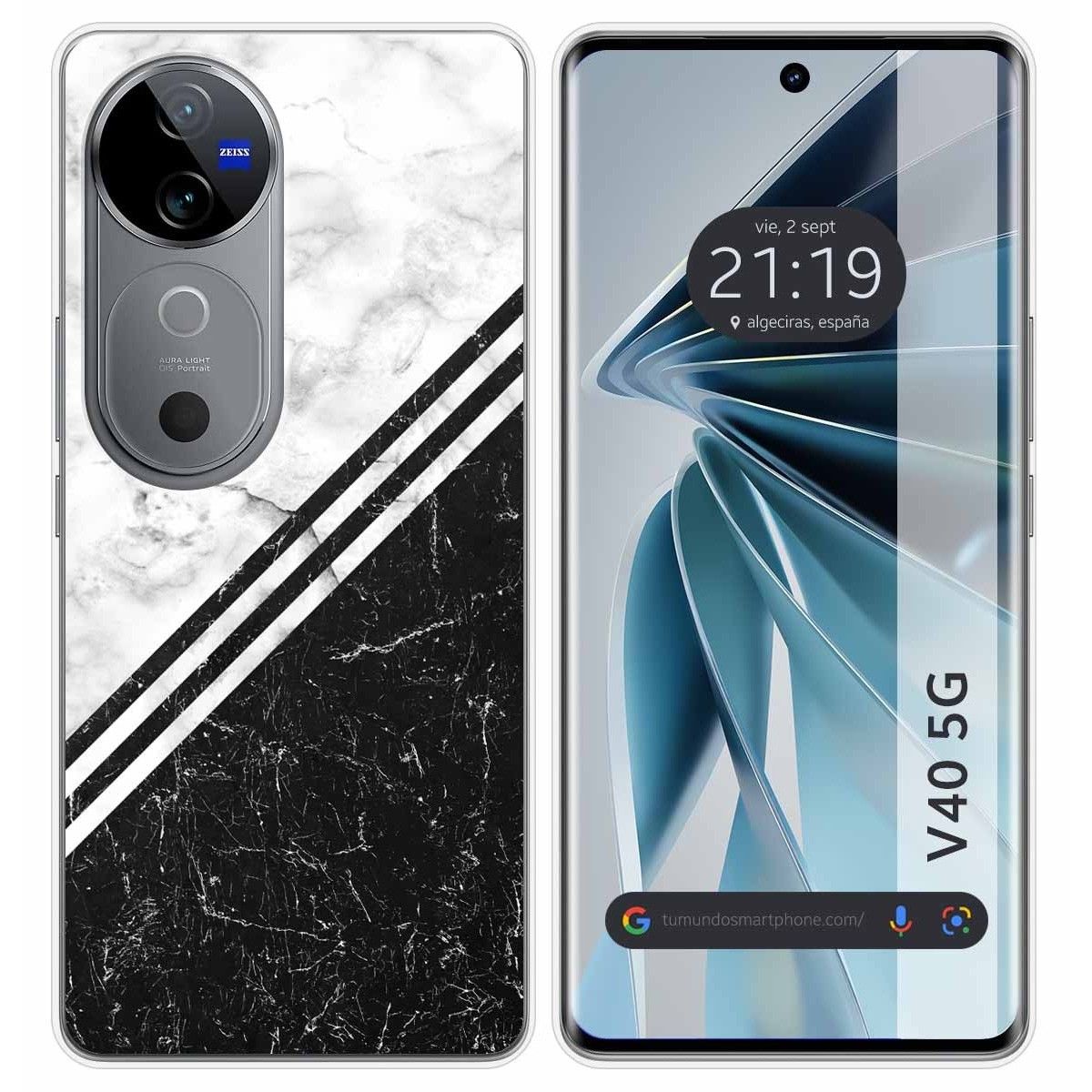 Funda Silicona para Vivo V40 5G diseño Mármol 01 Dibujos