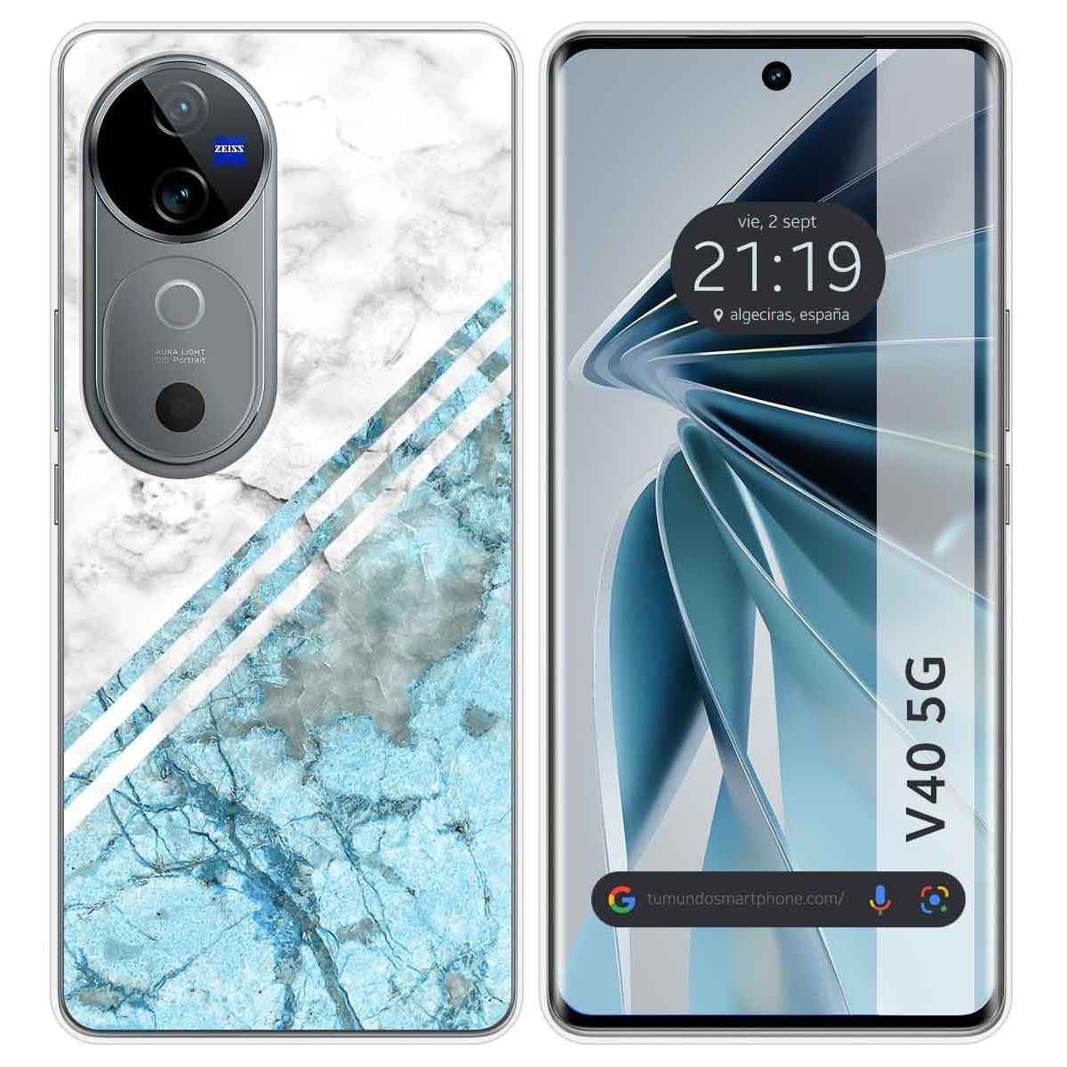 Funda Silicona para Vivo V40 5G diseño Mármol 02 Dibujos