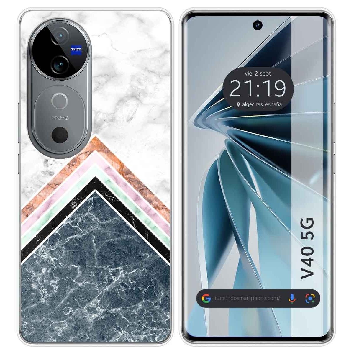 Funda Silicona para Vivo V40 5G diseño Mármol 05 Dibujos