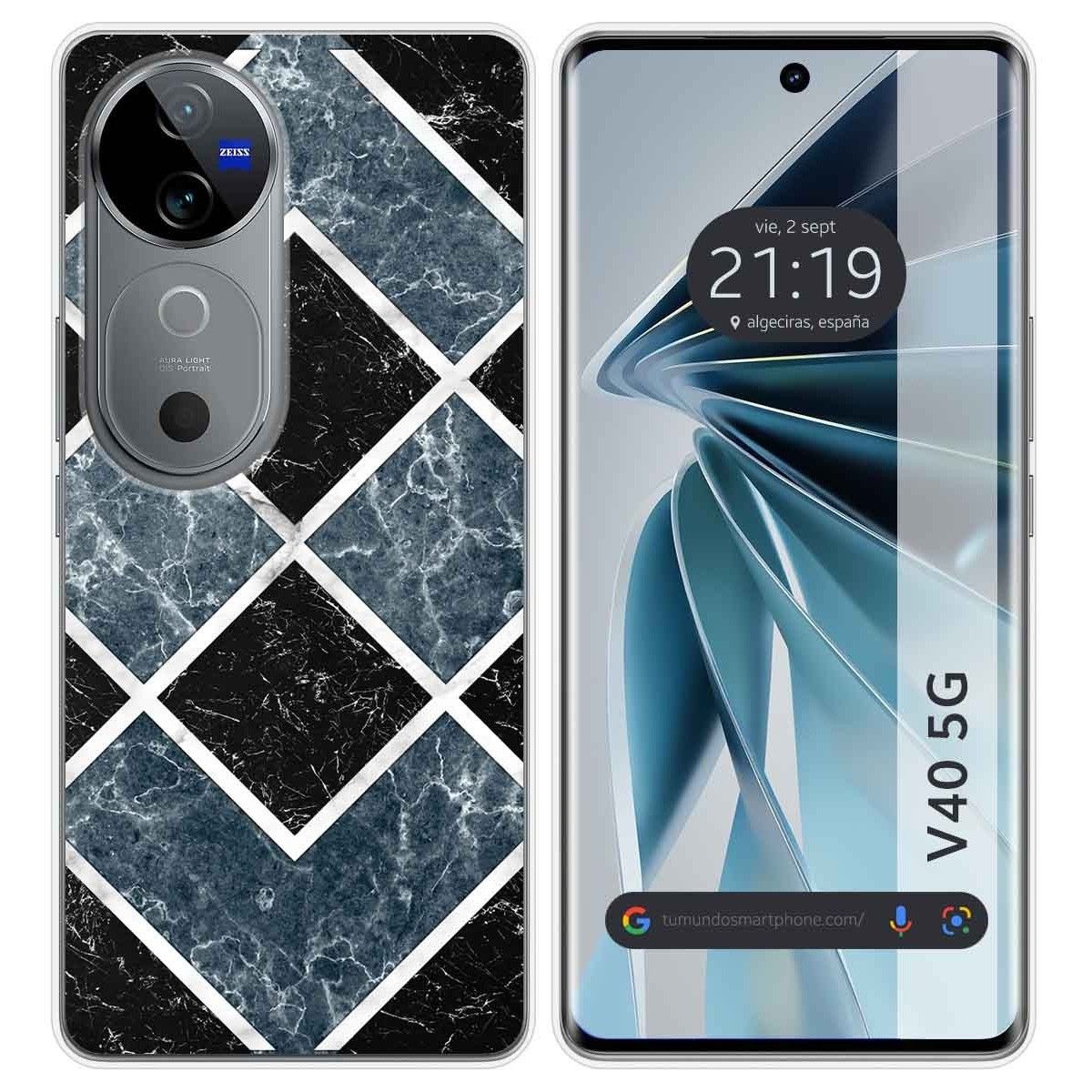 Funda Silicona para Vivo V40 5G diseño Mármol 06 Dibujos