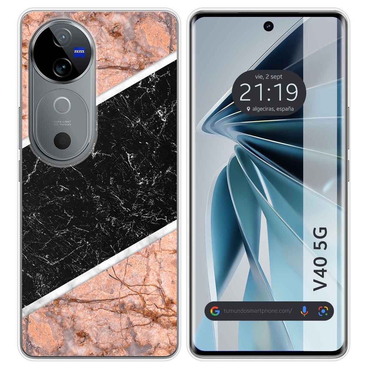 Funda Silicona para Vivo V40 5G diseño Mármol 07 Dibujos