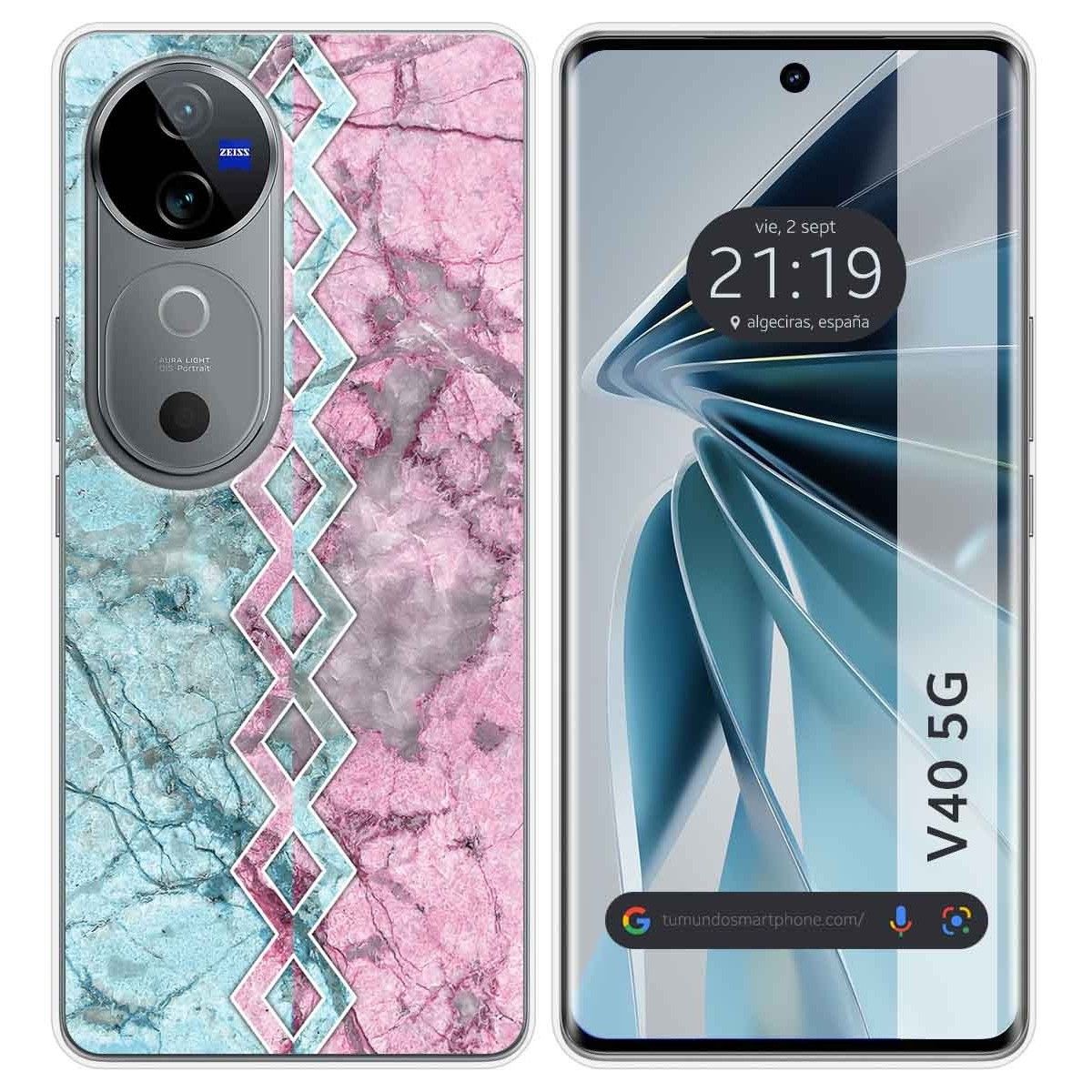 Funda Silicona para Vivo V40 5G diseño Mármol 08 Dibujos