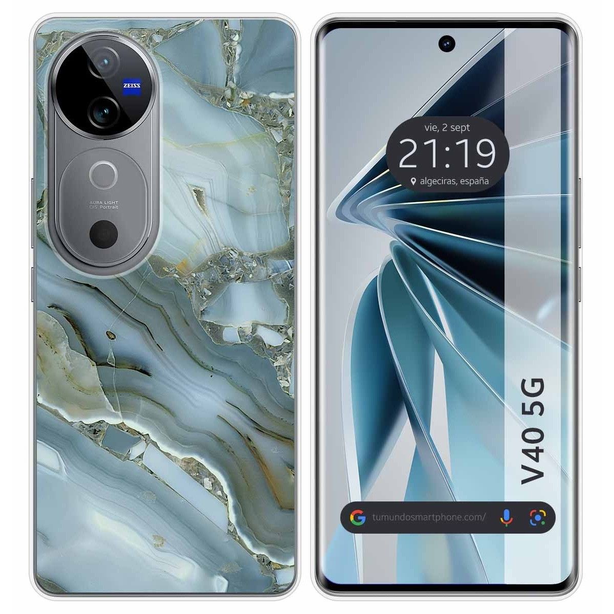 Funda Silicona para Vivo V40 5G diseño Mármol 09 Dibujos