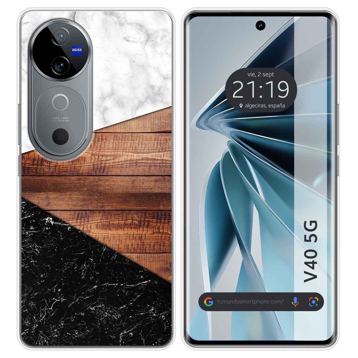 Funda Silicona para Vivo V40 5G diseño Mármol 11 Dibujos