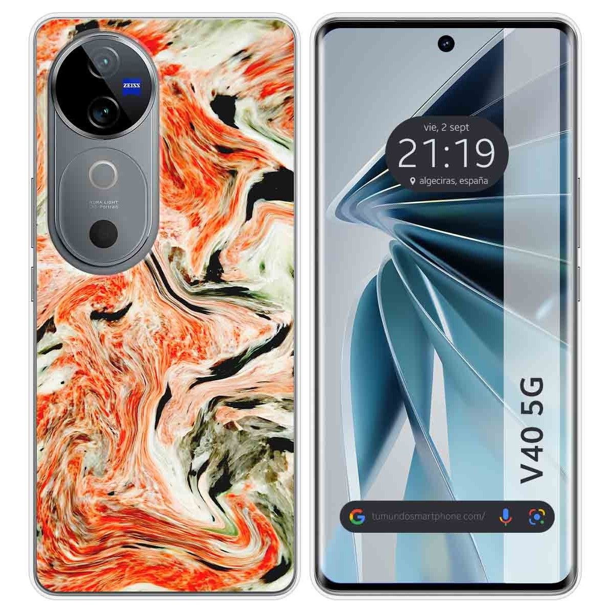 Funda Silicona para Vivo V40 5G diseño Mármol 12 Dibujos