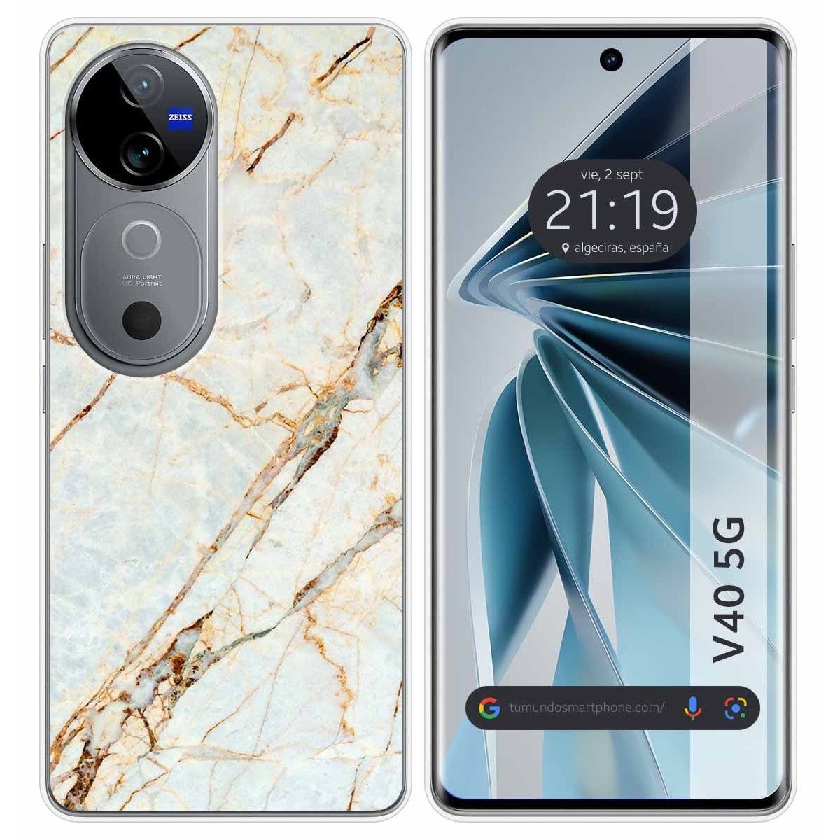 Funda Silicona para Vivo V40 5G diseño Mármol 13 Dibujos