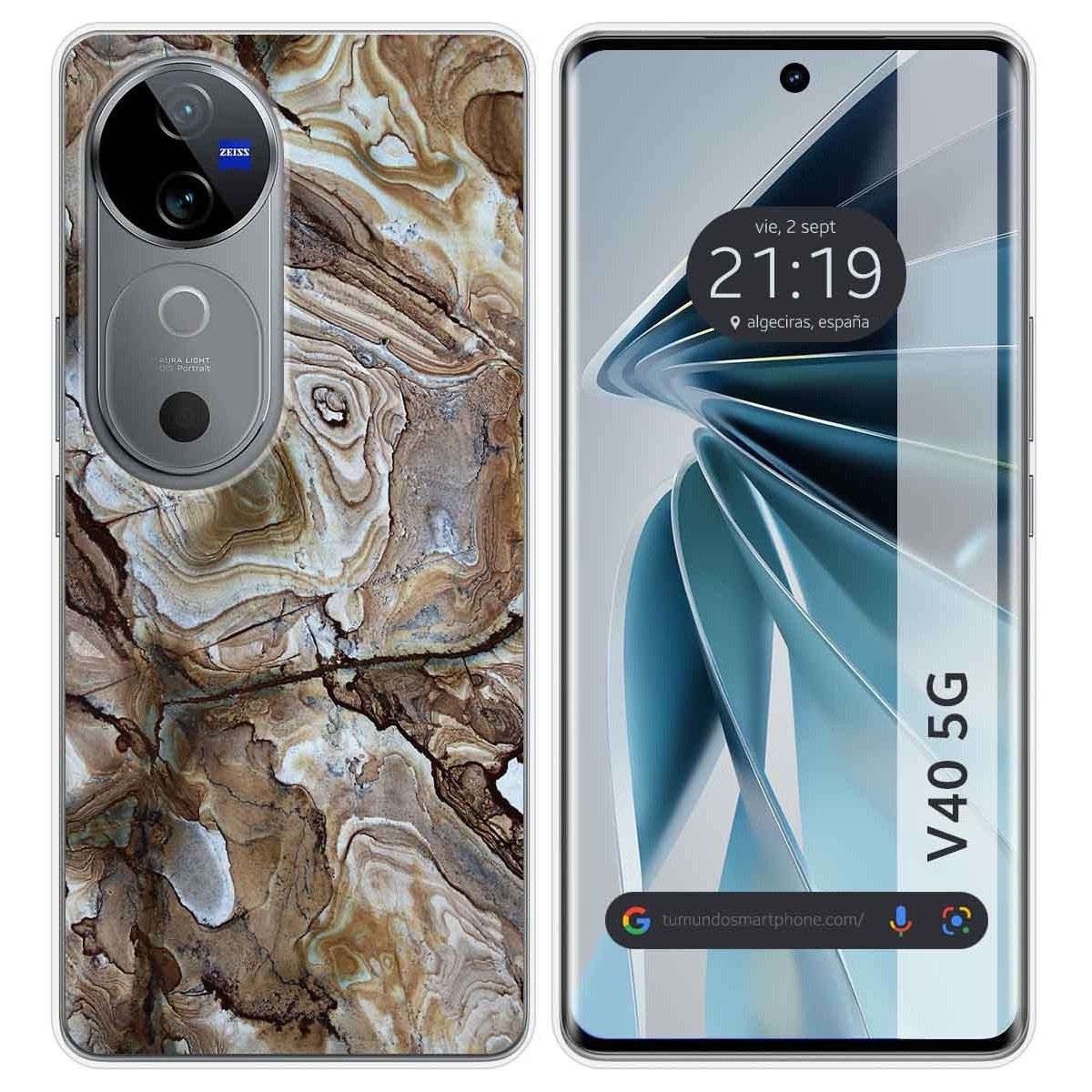 Funda Silicona para Vivo V40 5G diseño Mármol 14 Dibujos