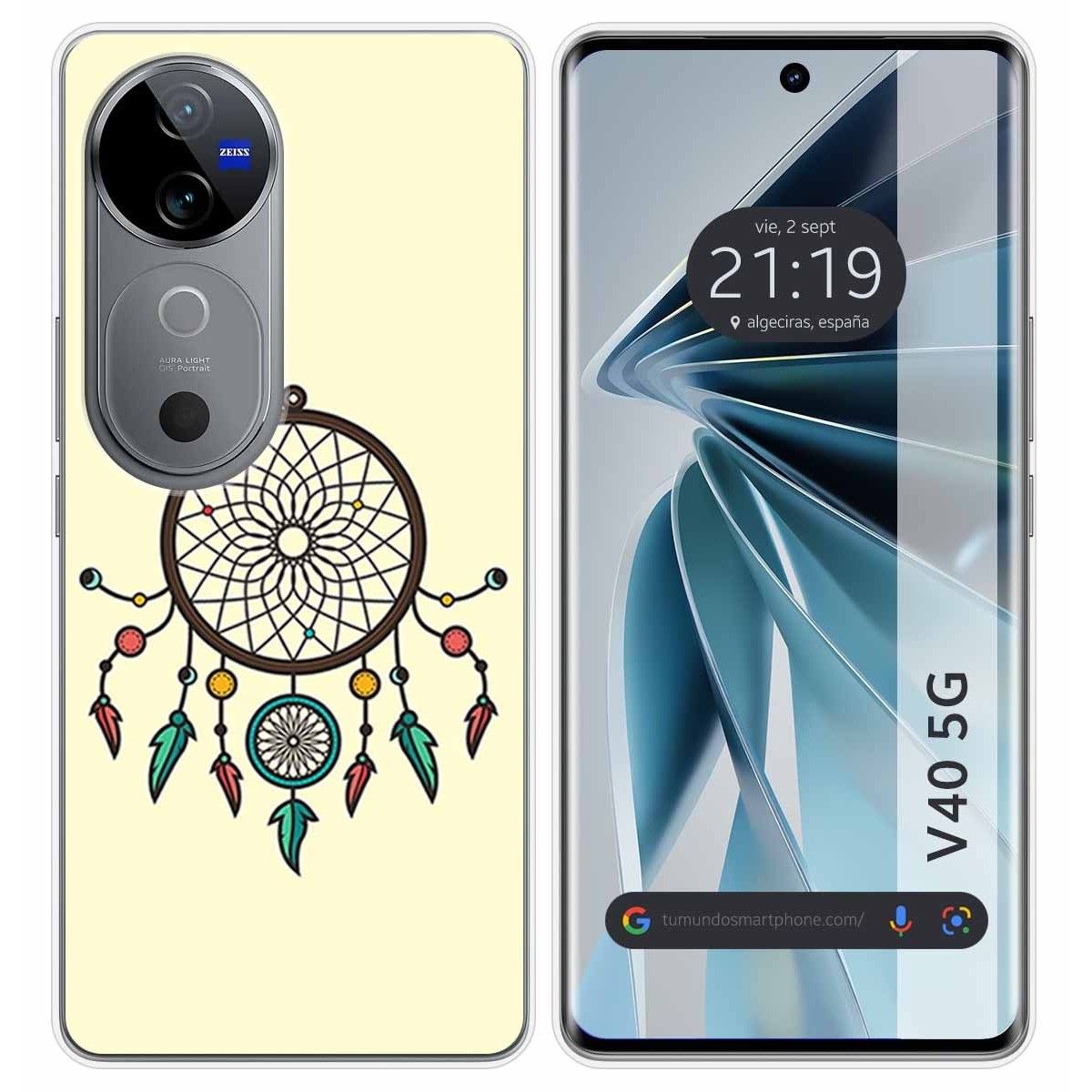 Funda Silicona para Vivo V40 5G diseño Atrapasueños Dibujos