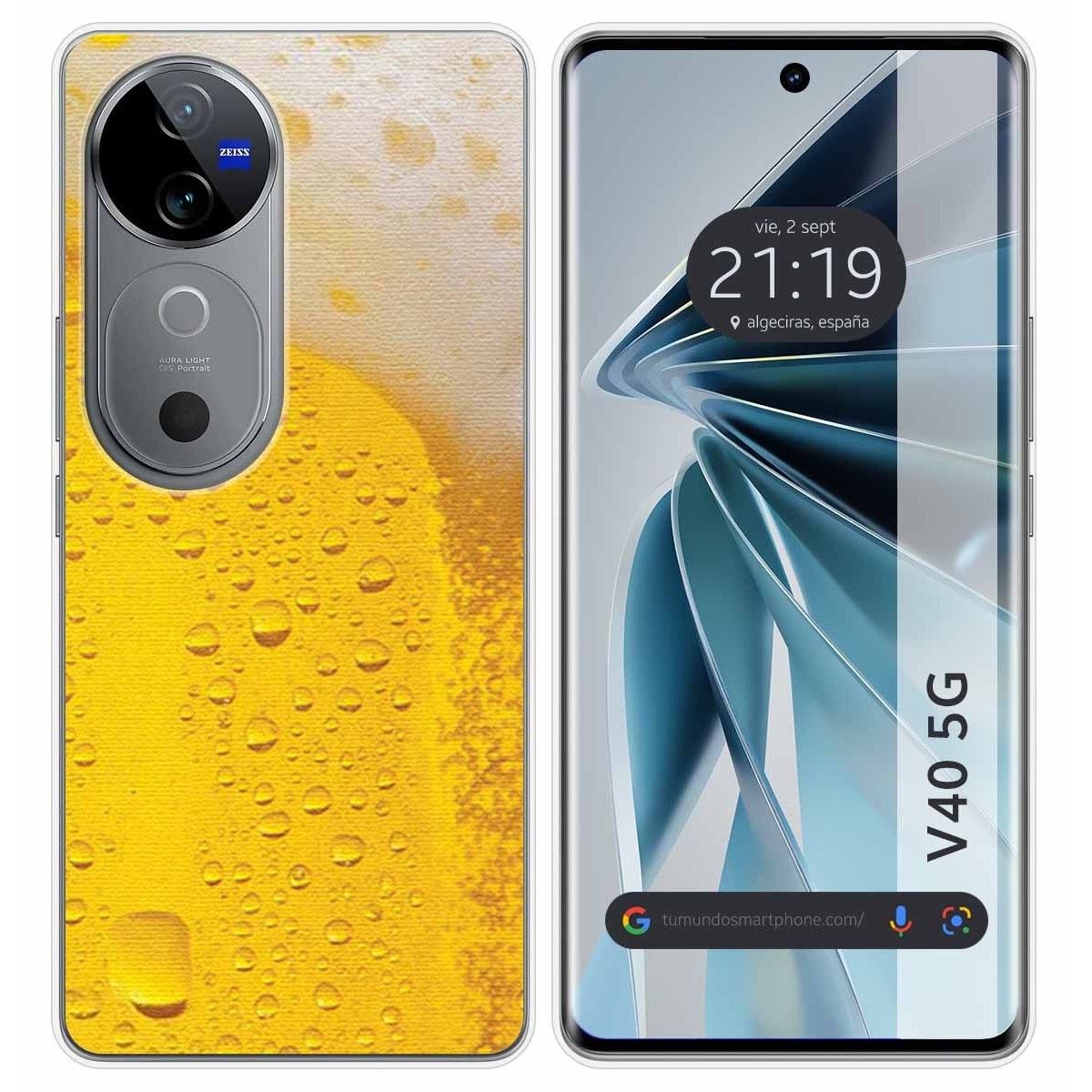 Funda Silicona para Vivo V40 5G diseño Cerveza Dibujos