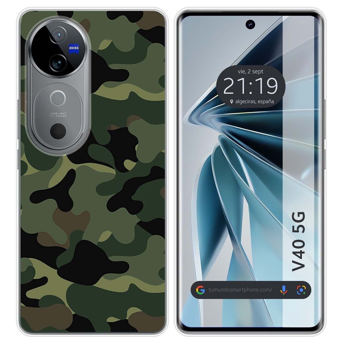 Funda Silicona para Vivo V40 5G diseño Camuflaje Dibujos