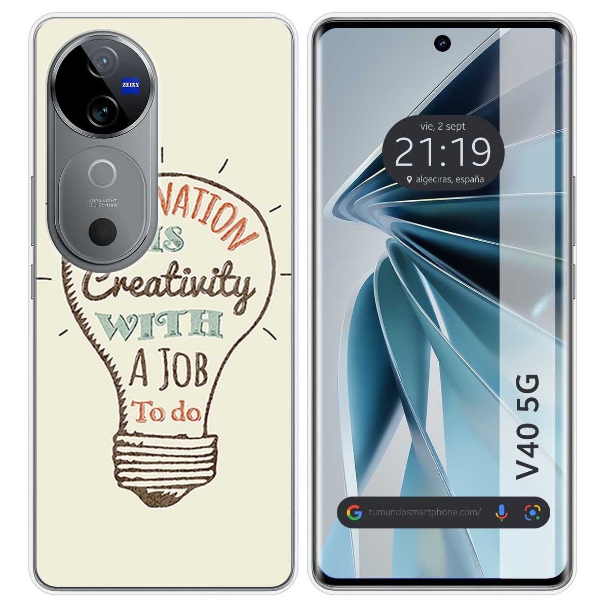 Funda Silicona para Vivo V40 5G diseño Creativity Dibujos