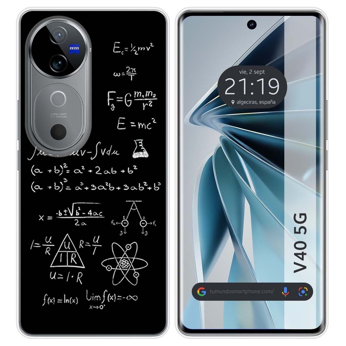 Funda Silicona para Vivo V40 5G diseño Formulas Dibujos