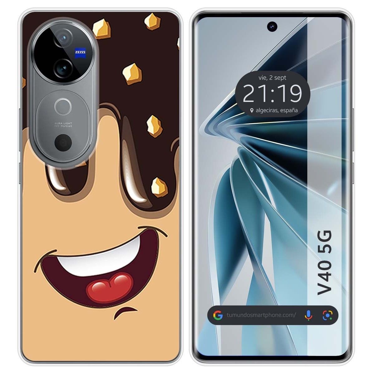 Funda Silicona para Vivo V40 5G diseño Helado Chocolate Dibujos