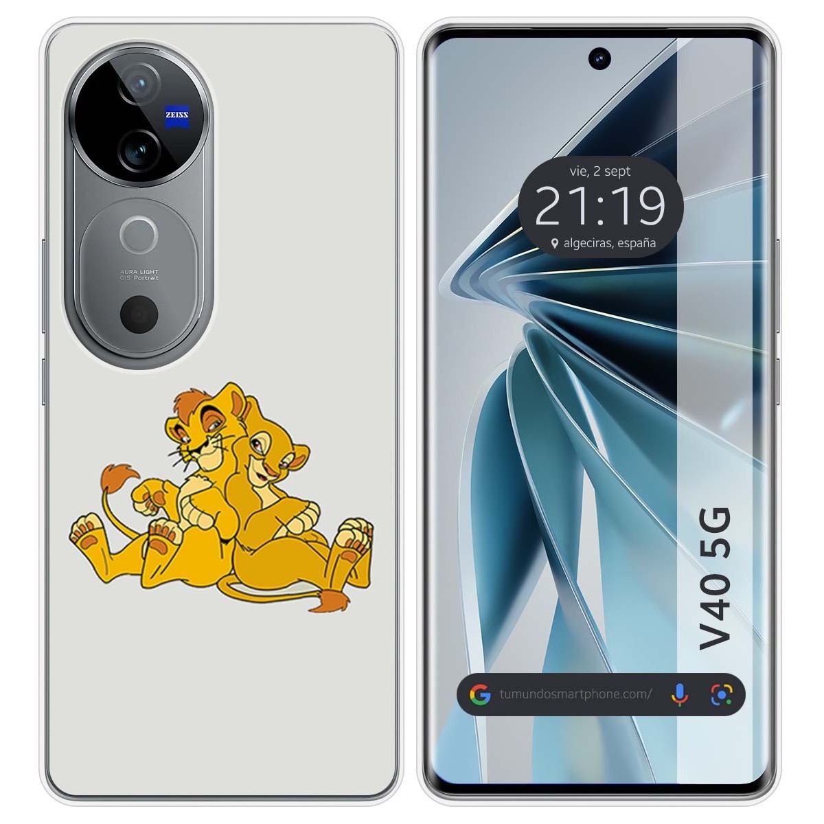 Funda Silicona para Vivo V40 5G diseño Leones Dibujos