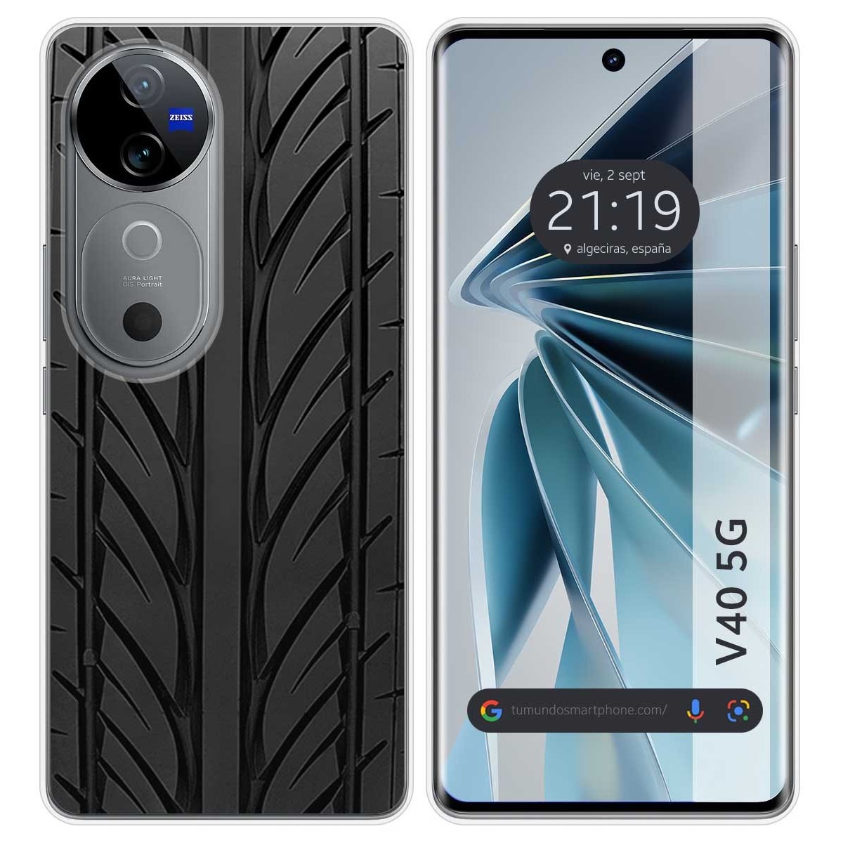 Funda Silicona para Vivo V40 5G diseño Neumatico Dibujos