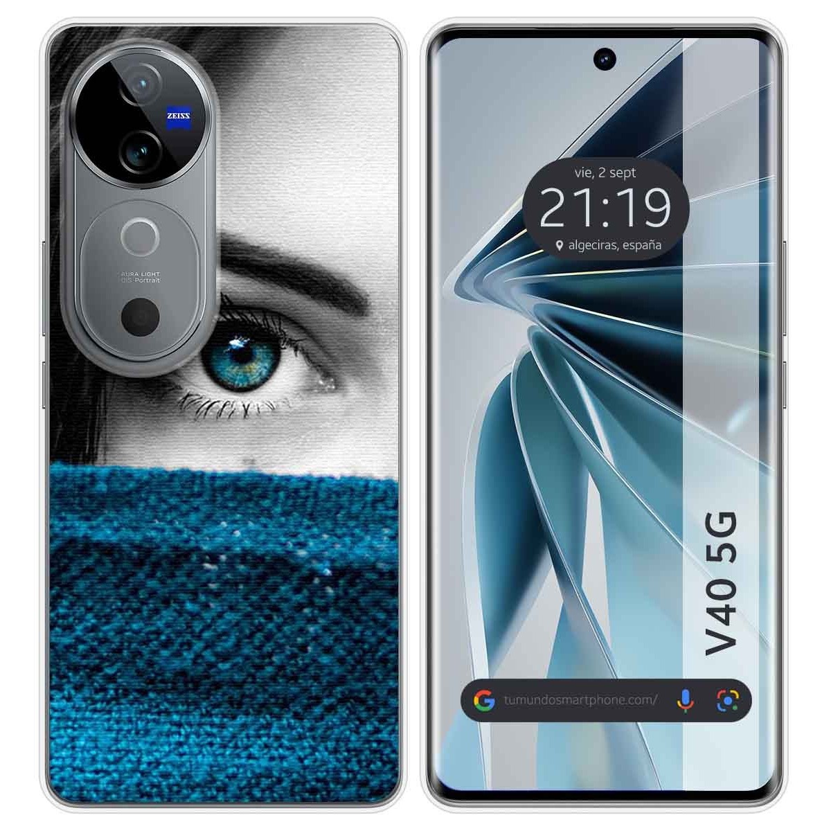 Funda Silicona para Vivo V40 5G diseño Ojo Dibujos