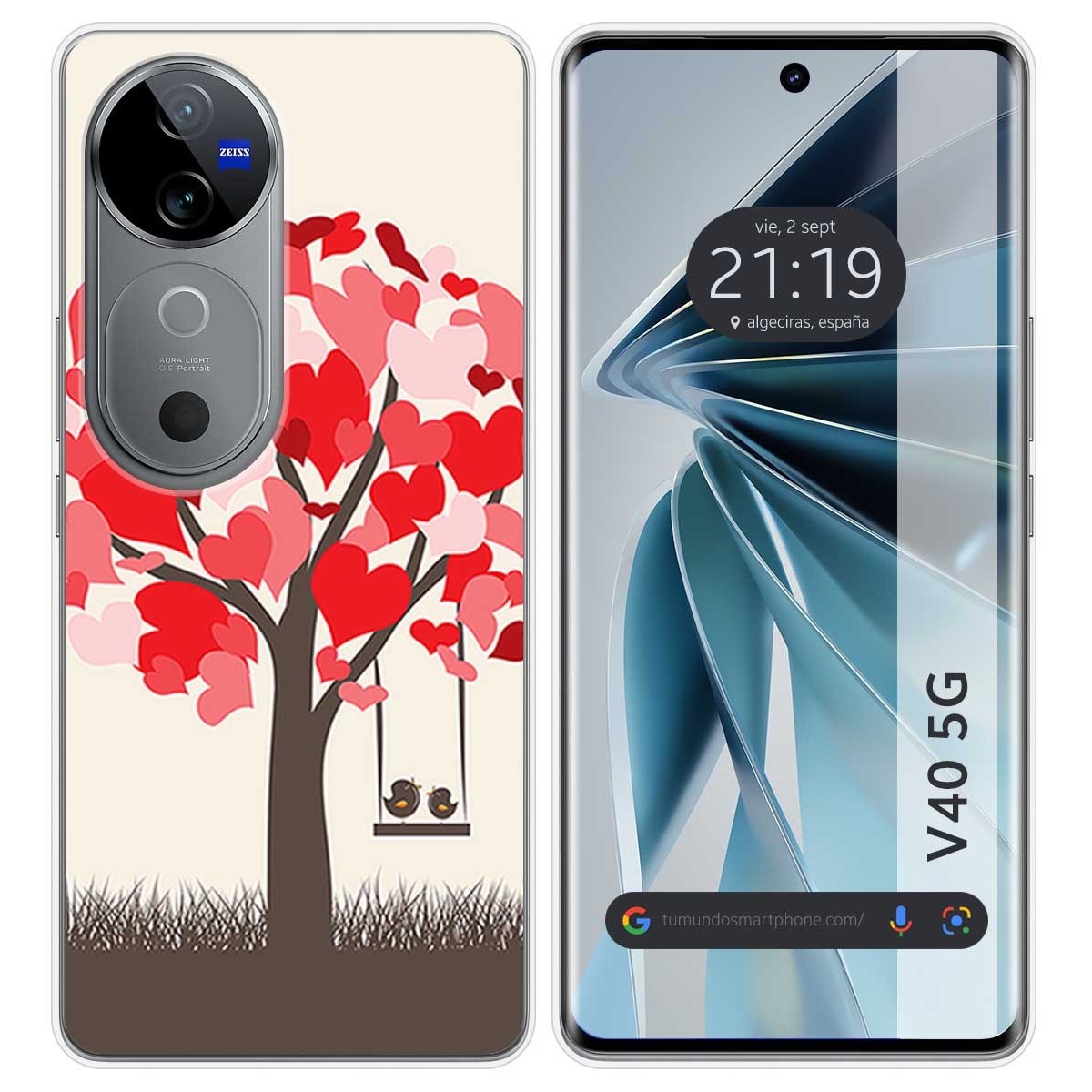 Funda Silicona para Vivo V40 5G diseño Pajaritos Dibujos