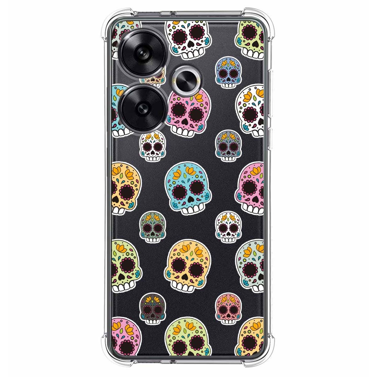 Funda Silicona Antigolpes para Xiaomi Poco F6 5G diseño Catrina Dibujos