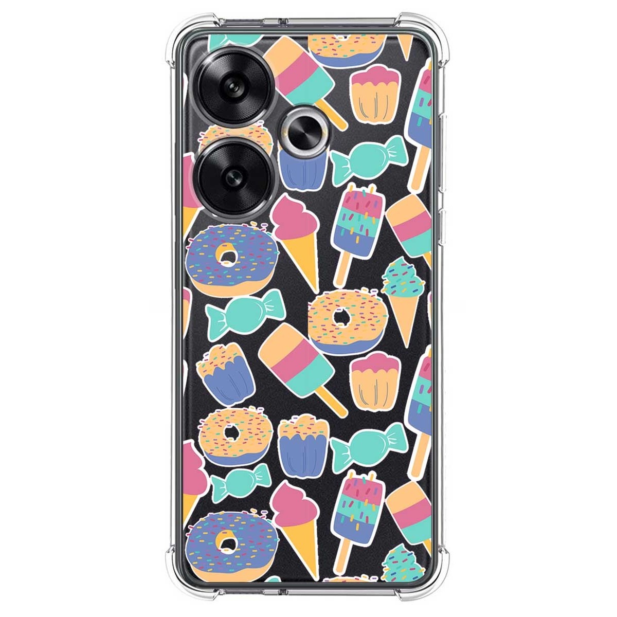 Funda Silicona Antigolpes para Xiaomi Poco F6 5G diseño Dulces 02 Dibujos