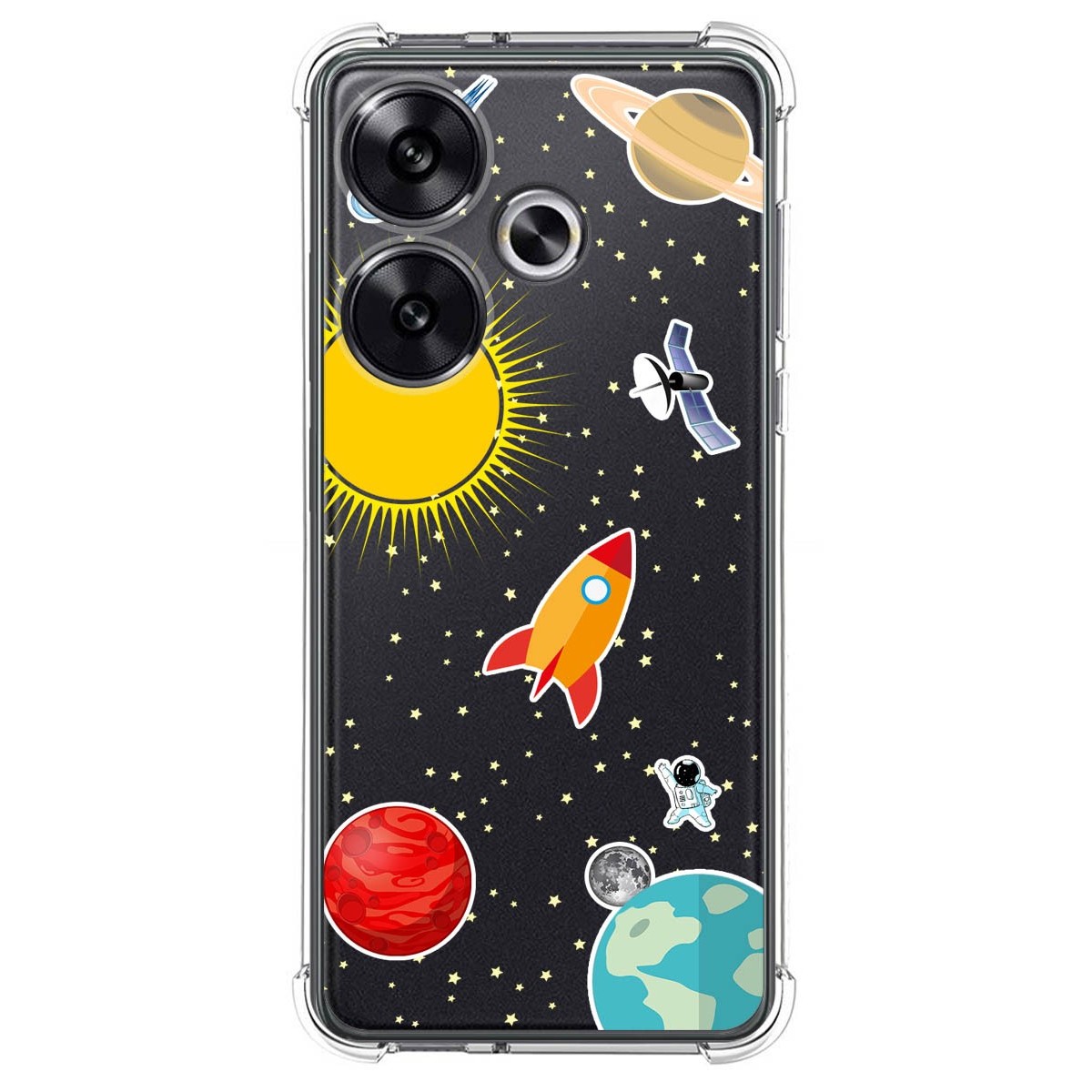 Funda Silicona Antigolpes para Xiaomi Poco F6 5G diseño Espacio Dibujos