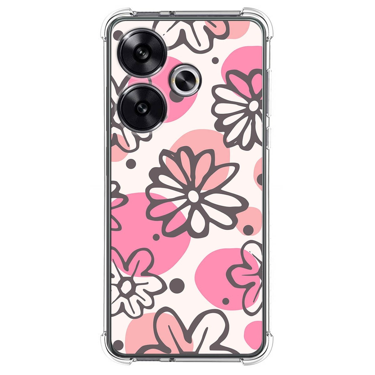 Funda Silicona Antigolpes para Xiaomi Poco F6 5G diseño Flores 09 Dibujos